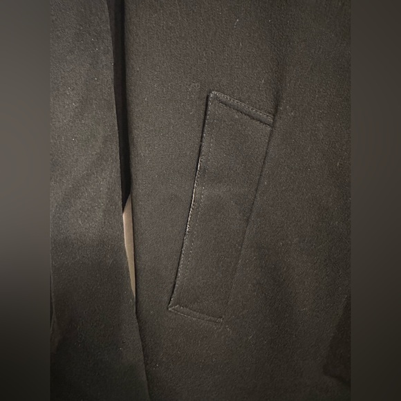 Stefano Capaldi Loro Piana Storm System Wool Coat Black Car Coat Italy Size 14 - Picture 3 of 12